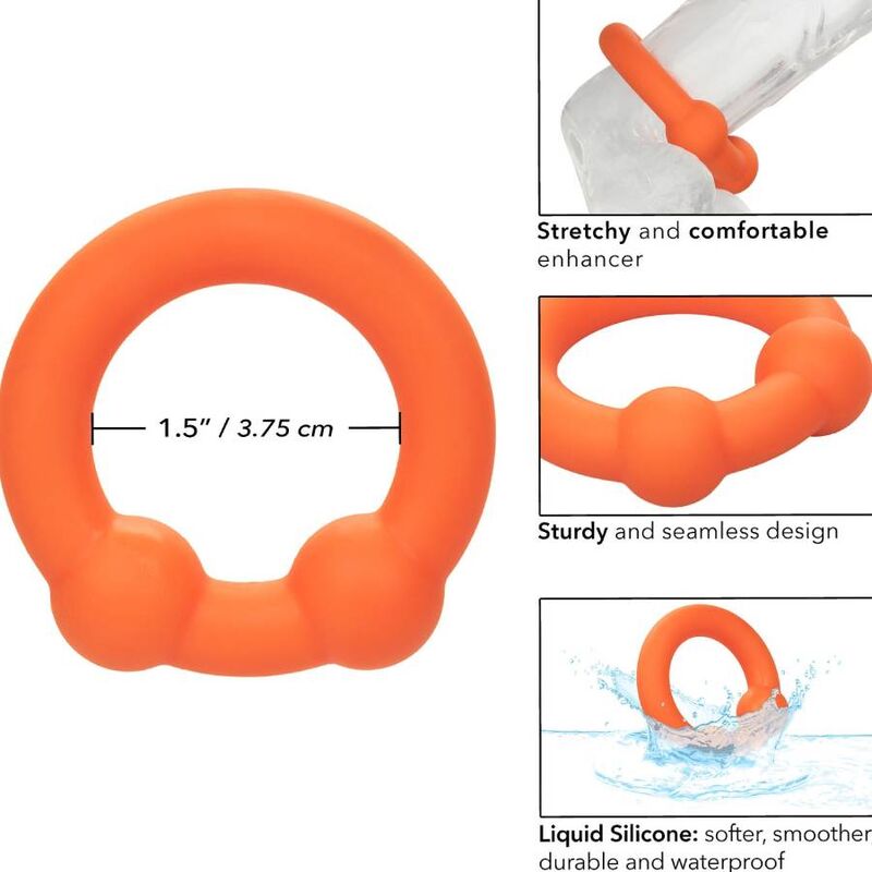 Alpha orange Doppelkugelring