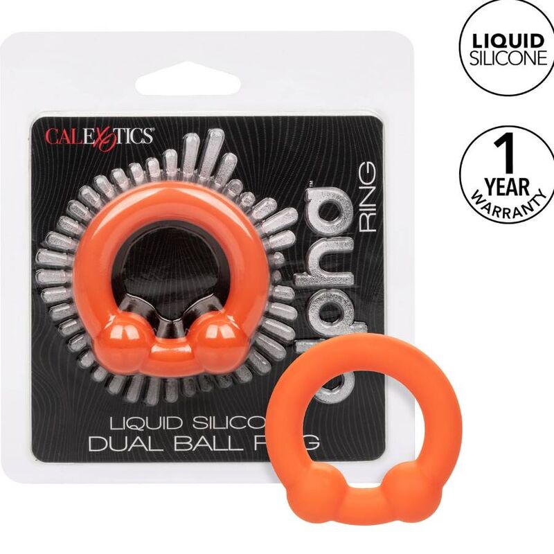 Alpha orange Doppelkugelring