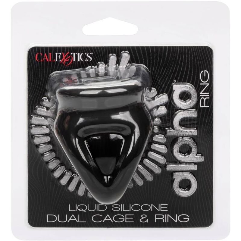 Alpha Doppelkäfig schwarzer Ring