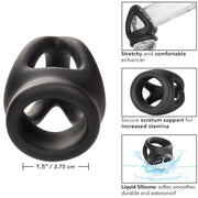 Alpha Doppelkäfig schwarzer Ring
