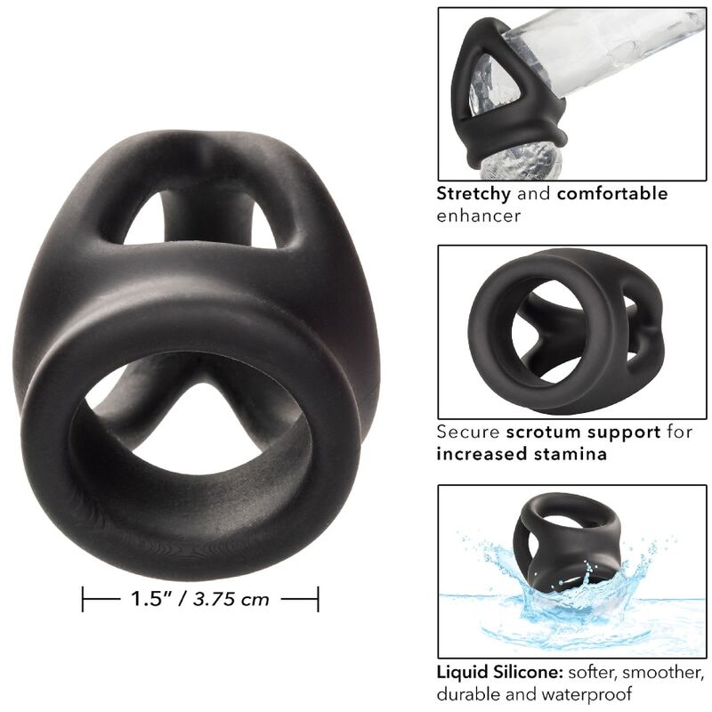 Alpha Doppelkäfig schwarzer Ring