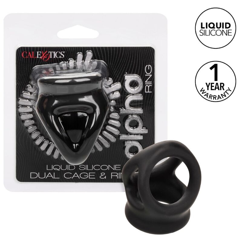 Alpha Doppelkäfig schwarzer Ring
