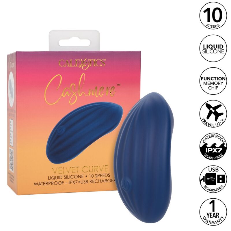 Kaschmirsamt Curve blau