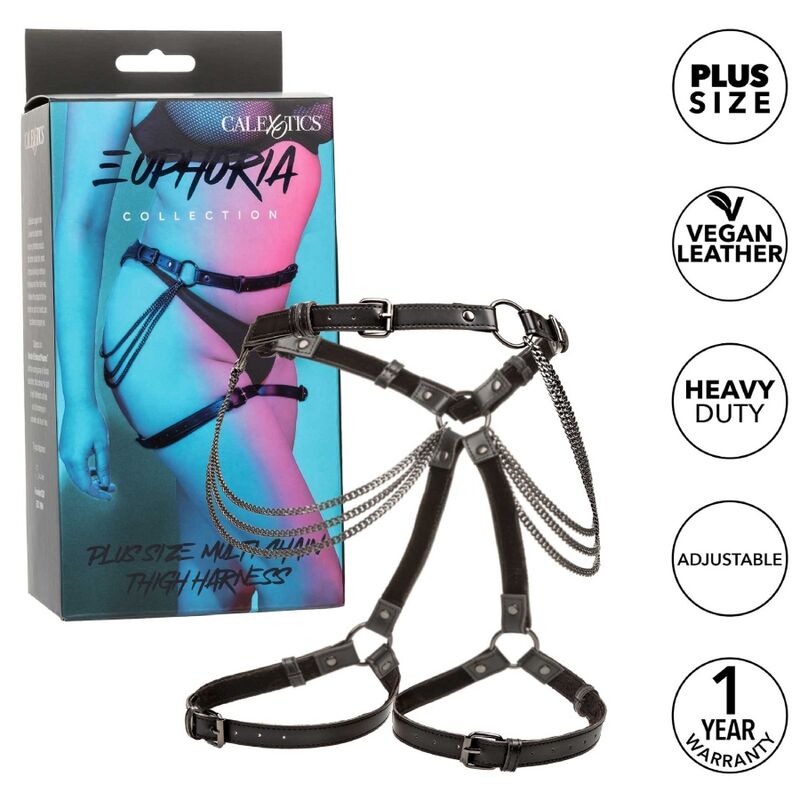 Euphoria Plus Size Oberschenkelharnisch mit mehreren Ketten