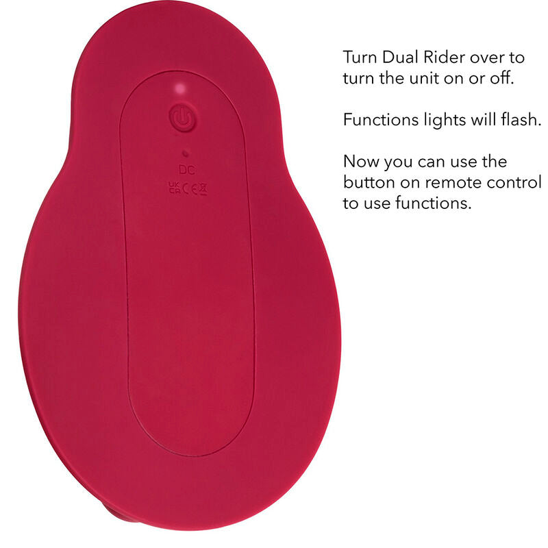 Rider Massagegerät Doppelmotor Fernbedienung rot