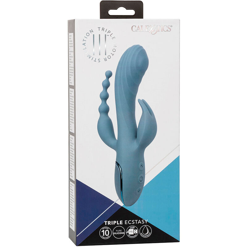Triple Ecstasy Vibrator Grau