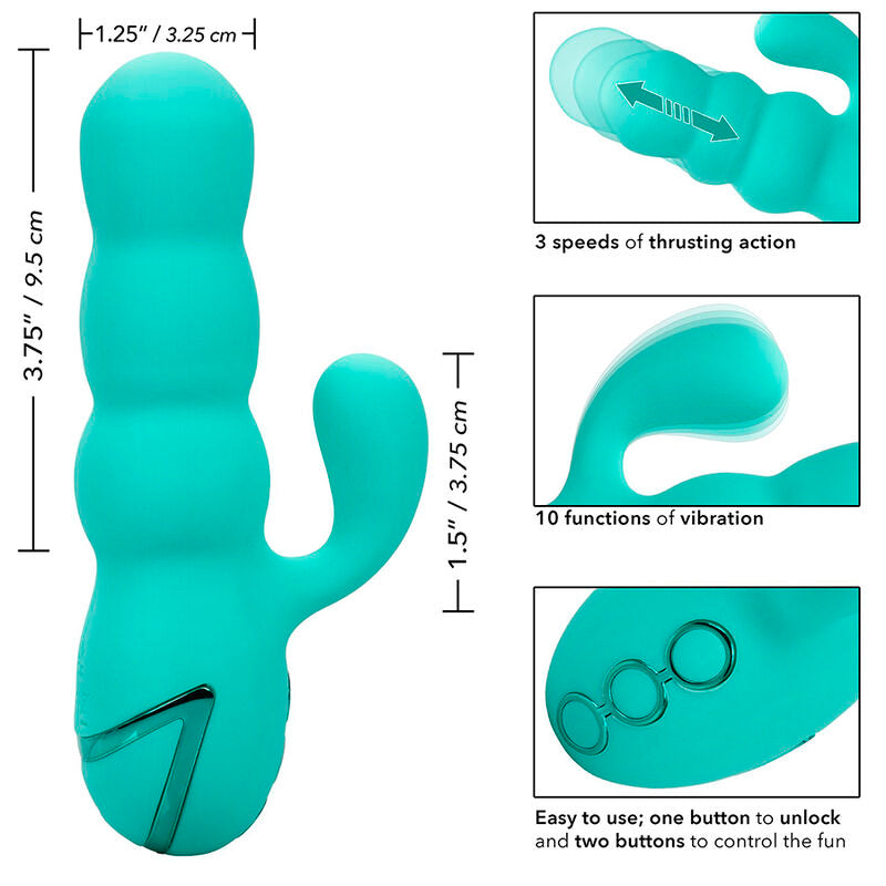 Del Mar Diva Rabbir Aqua Green Vibrator von California Dreaming