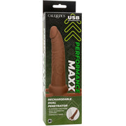 Maxx Performance Wiederaufladbarer Doppelpenetrator Skin Brown