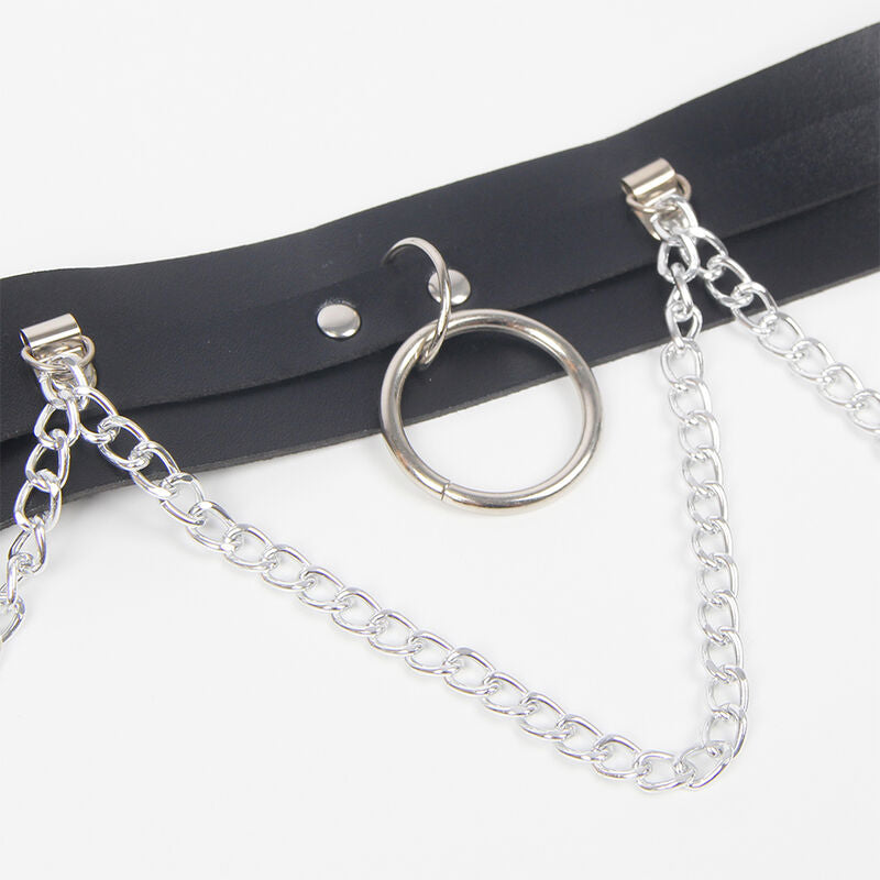 Harnischgürtel und Strumpfbänder mit Ringen und Kettendetail, Einheitsgröße