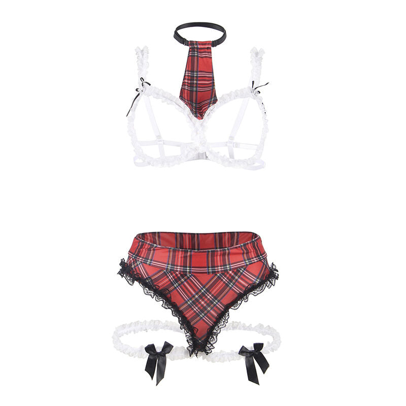 Sexy College-Outfit mit S/M-Motiv