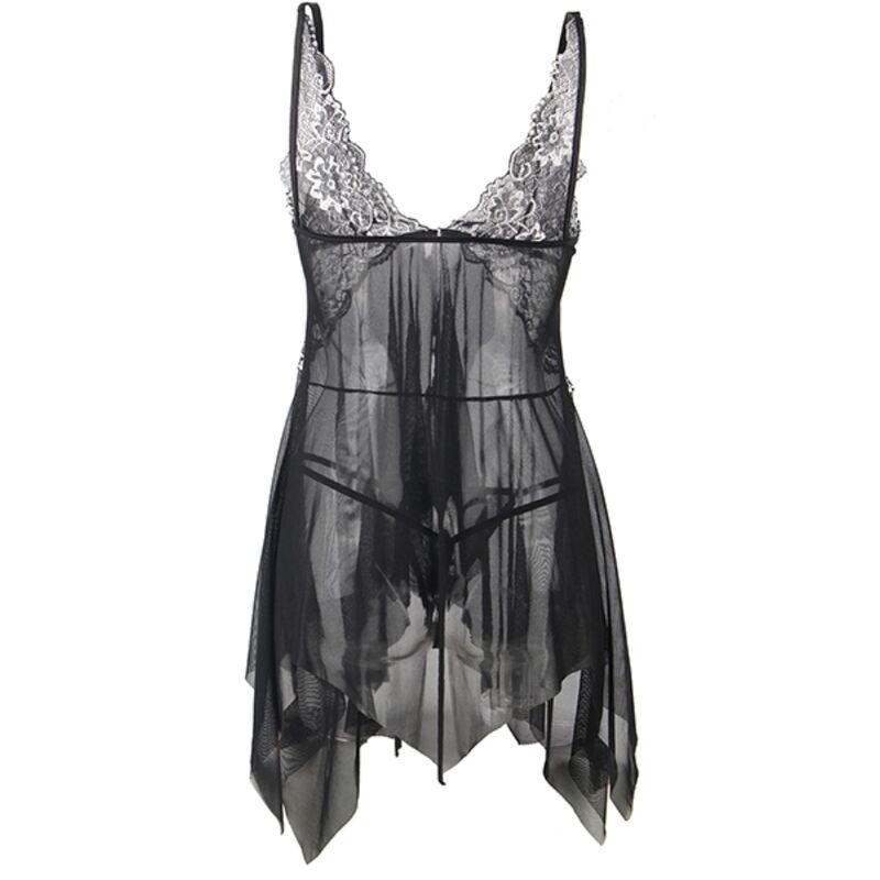 Babydoll-Tela-Tul-Pecho-Encaje-S/M