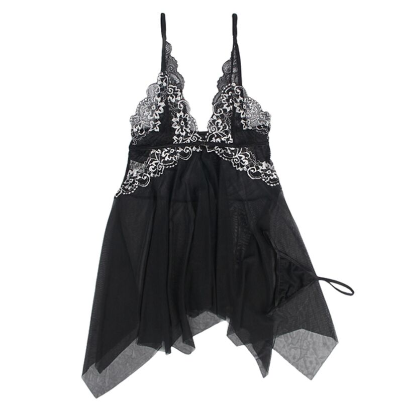 Babydoll-Tela-Tul-Pecho-Encaje-S/M