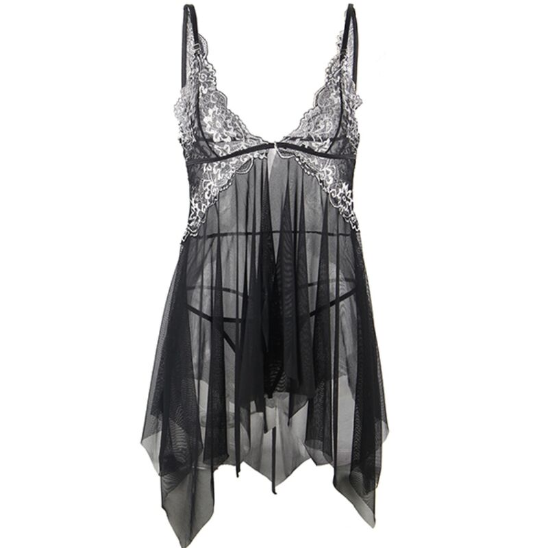 Babydoll-Tela-Tul-Pecho-Encaje-S/M