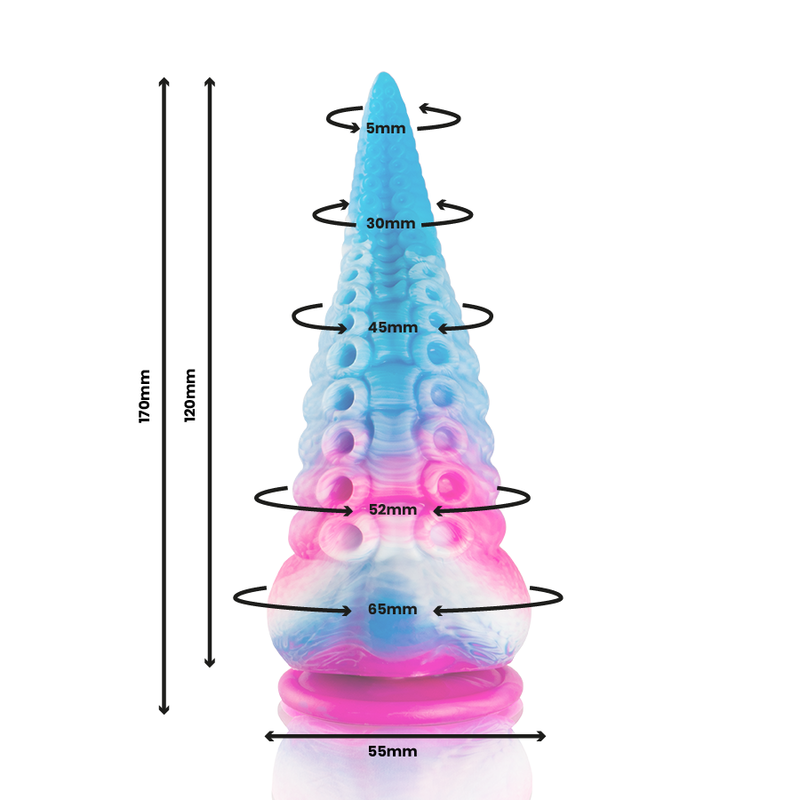 Blauer Phorcys-Tentakel-Dildo, kleine Größe