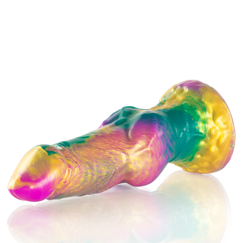 Iris-Dildo mit Regenbogen-Hoden der Lust