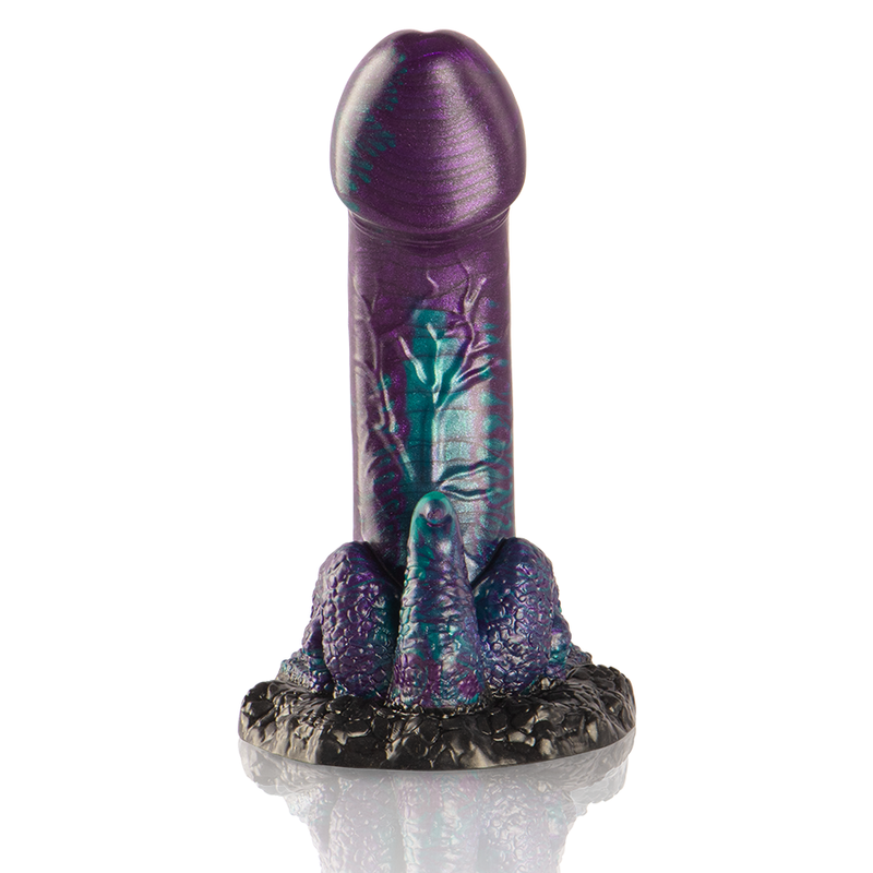 Kleiner schuppiger Basilikum-Dildo mit doppeltem Vergnügen