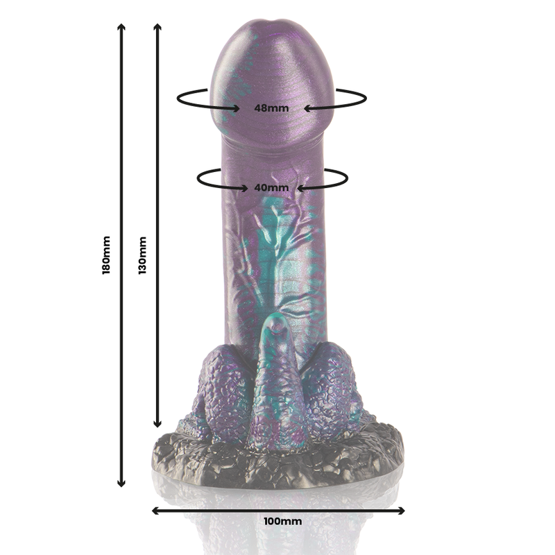 Kleiner schuppiger Basilikum-Dildo mit doppeltem Vergnügen