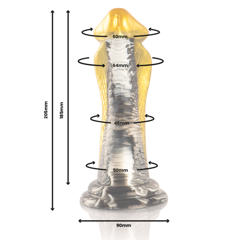 Gelber Cobra-Drakon-Dildo