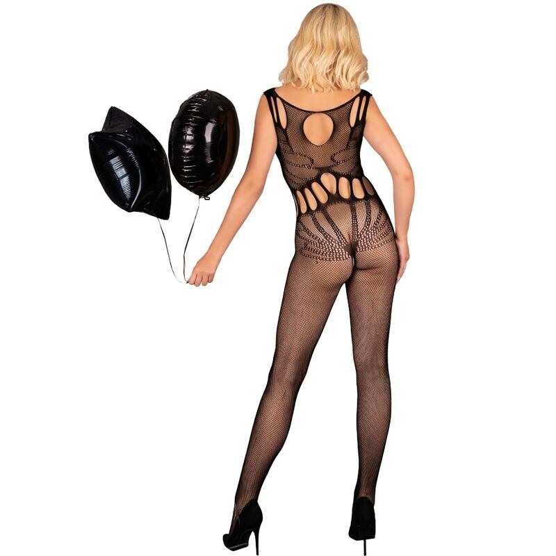 Amahil Bodystocking ohne Schritt offen schwarz Einheitsgröße