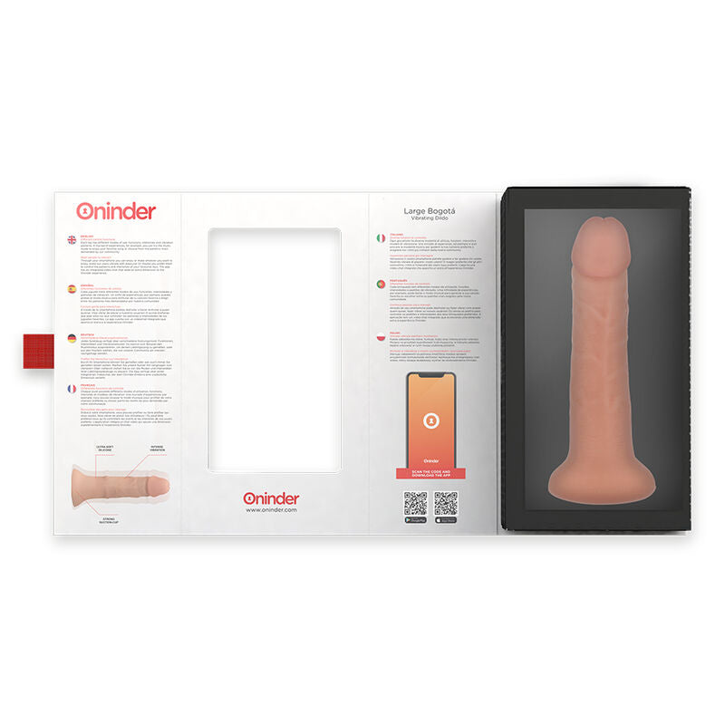 Großer Dildovibrator Bogotá 9 Geschwindigkeiten natürlich 22 cm -o- 4,5 cm - kostenlose App