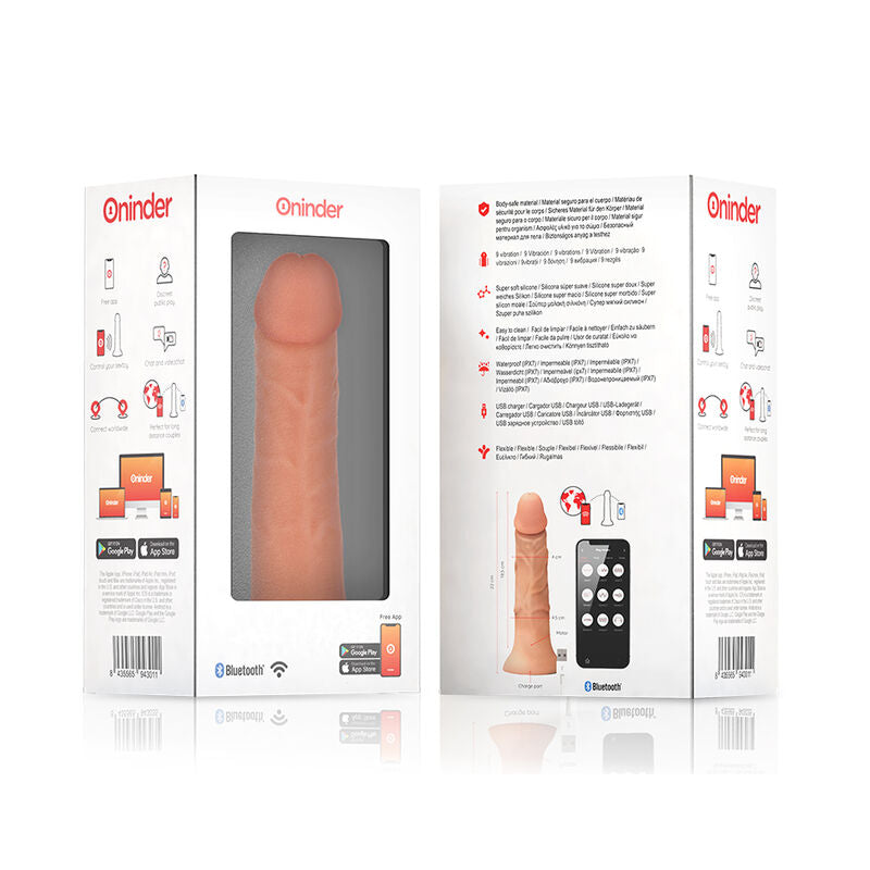 Großer Dildovibrator Bogotá 9 Geschwindigkeiten natürlich 22 cm -o- 4,5 cm - kostenlose App