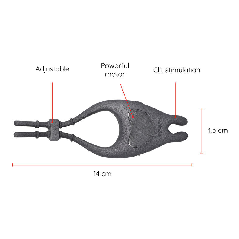 Pampa wiederaufladbarer, verstellbarer Vibrationsring mit Klitorisstimulator mit 10 Geschwindigkeiten – kostenlose App
