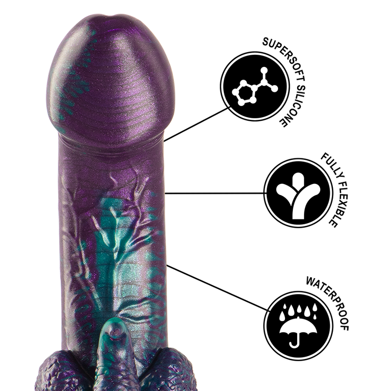 Kleiner schuppiger Basilikum-Dildo mit doppeltem Vergnügen