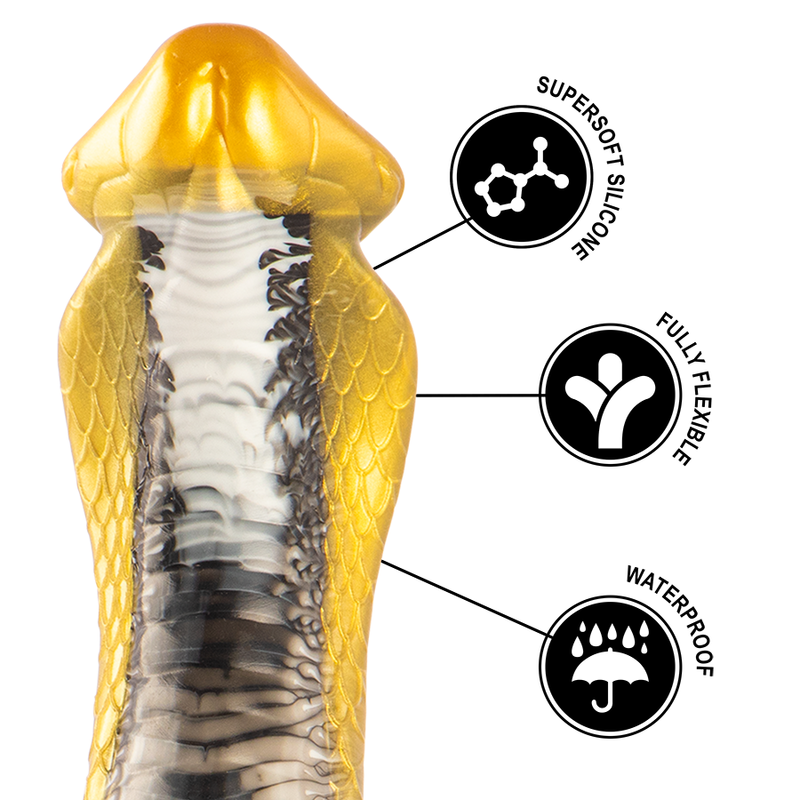 Gelber Cobra-Drakon-Dildo
