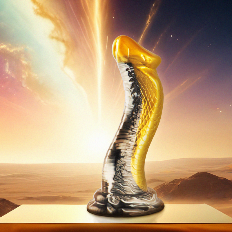 Gelber Cobra-Drakon-Dildo