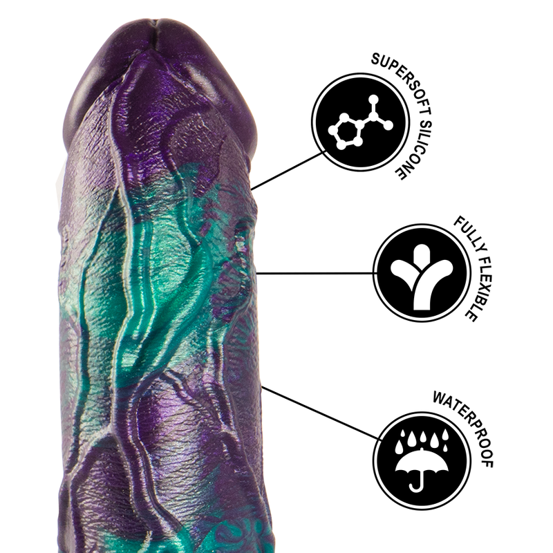 Großer schuppiger Basilikum-Dildo mit doppeltem Vergnügen