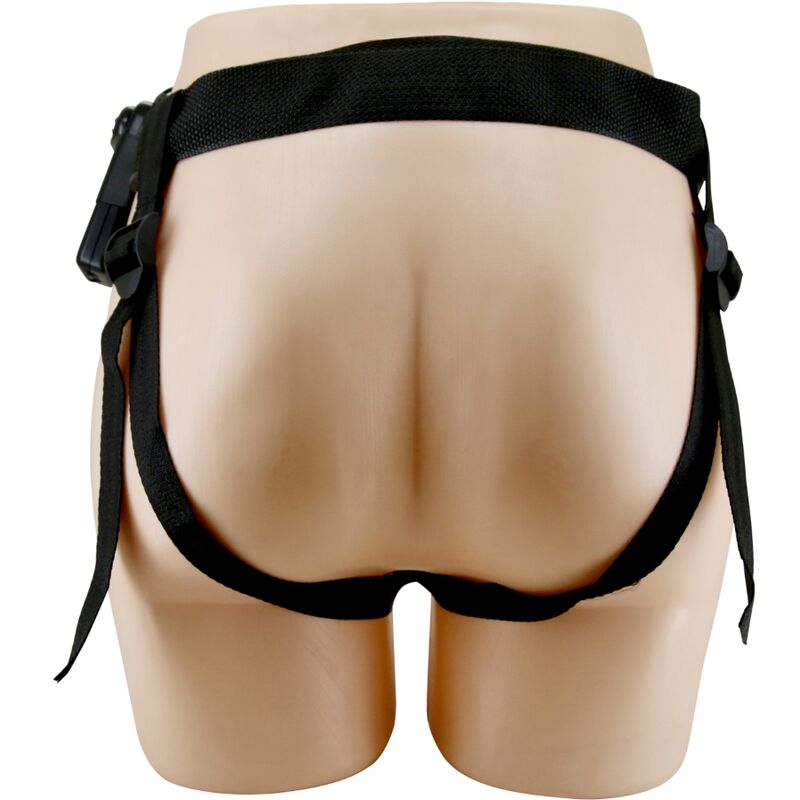Marion Universal-Harness-Slip mit vibrierendem Dildo 19 cm braun
