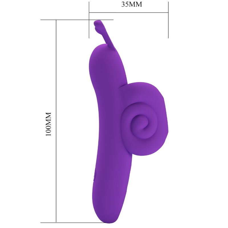 Snail Leistungsstarker lila Fingerstimulator