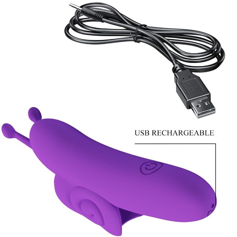 Snail Leistungsstarker lila Fingerstimulator
