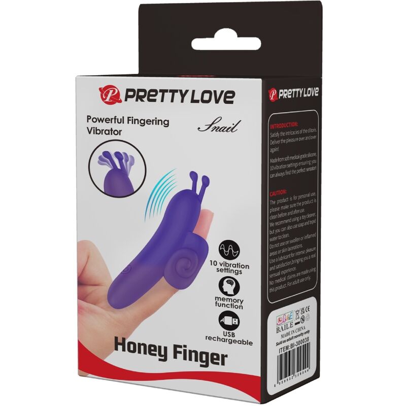 Snail Leistungsstarker lila Fingerstimulator