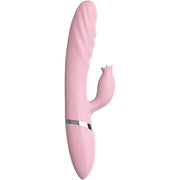 Vibrator &amp; Thruster mit rosa Zunge mit Wärmeeffekt