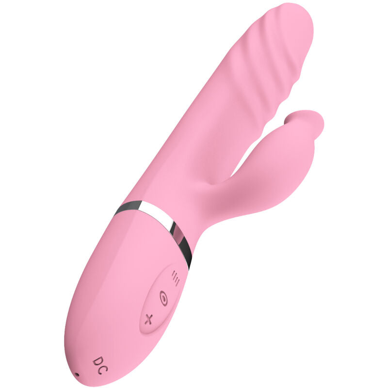 Vibrator &amp; Thruster mit rosa Zunge mit Wärmeeffekt