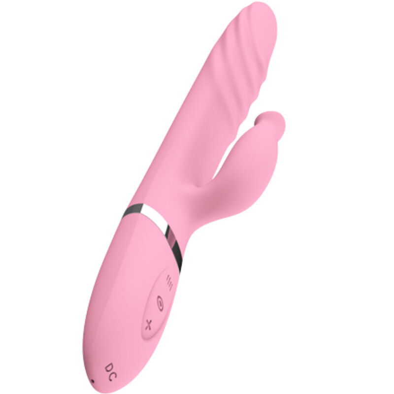 Vibrator &amp; Thruster mit rosa Zunge mit Wärmeeffekt