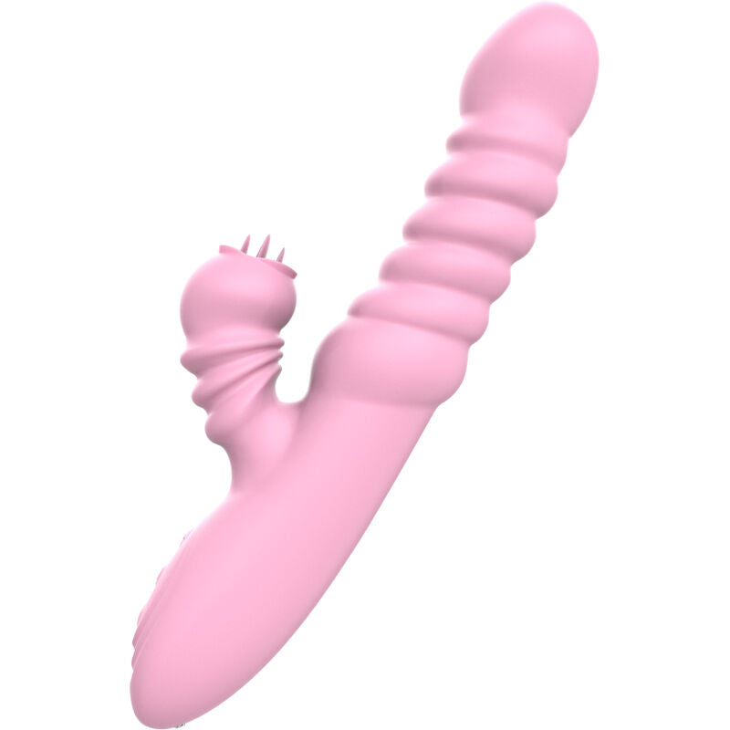 Multifunktionsvibrator mit stimulierender Zunge, rosa Wärmeeffekt