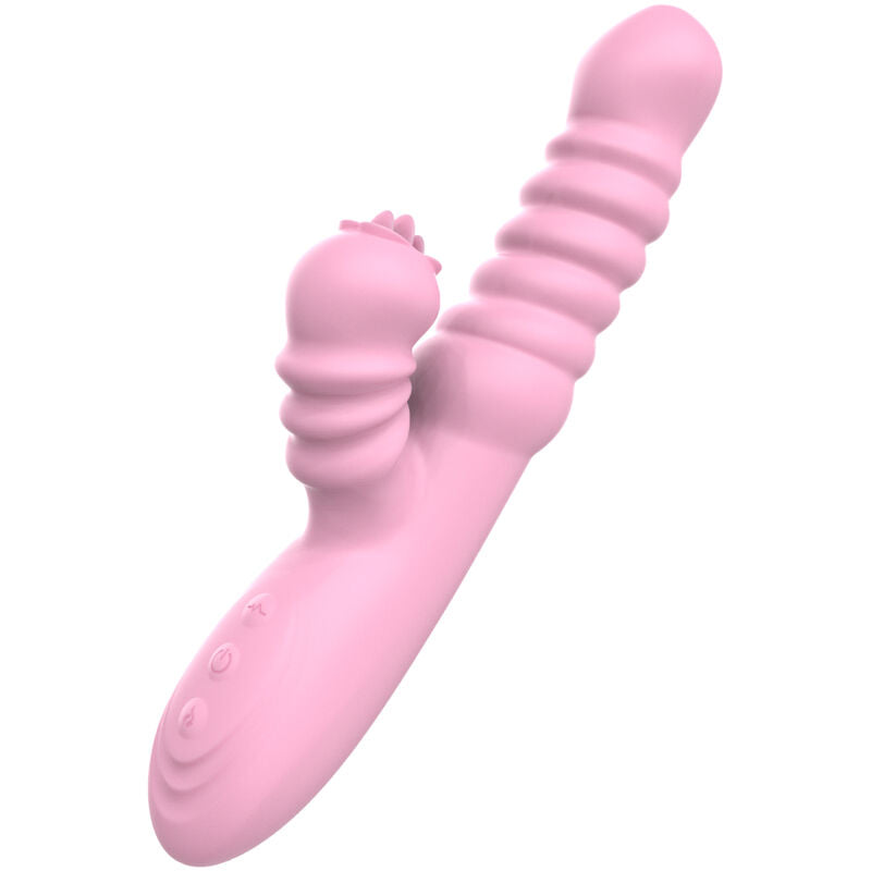 Multifunktionsvibrator mit stimulierender Zunge, rosa Wärmeeffekt