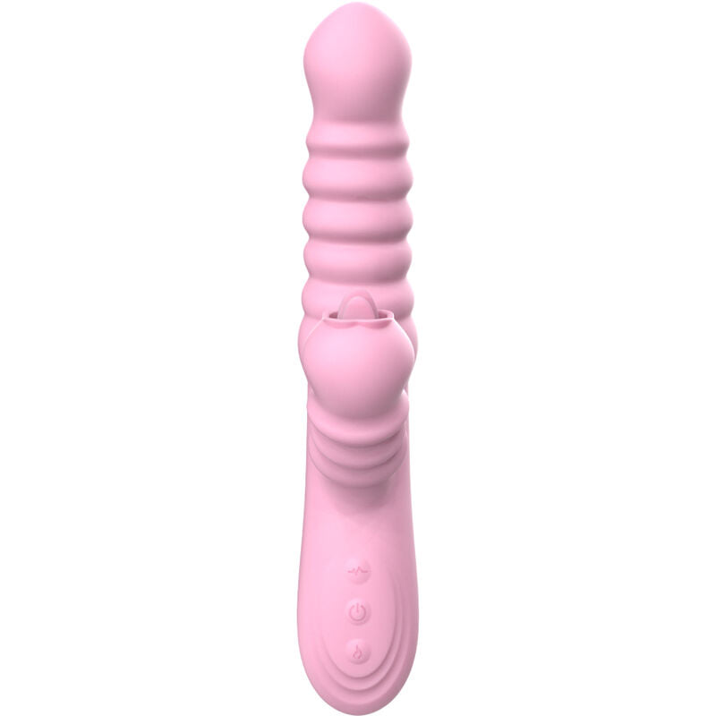 Multifunktionsvibrator mit stimulierender Zunge, rosa Wärmeeffekt