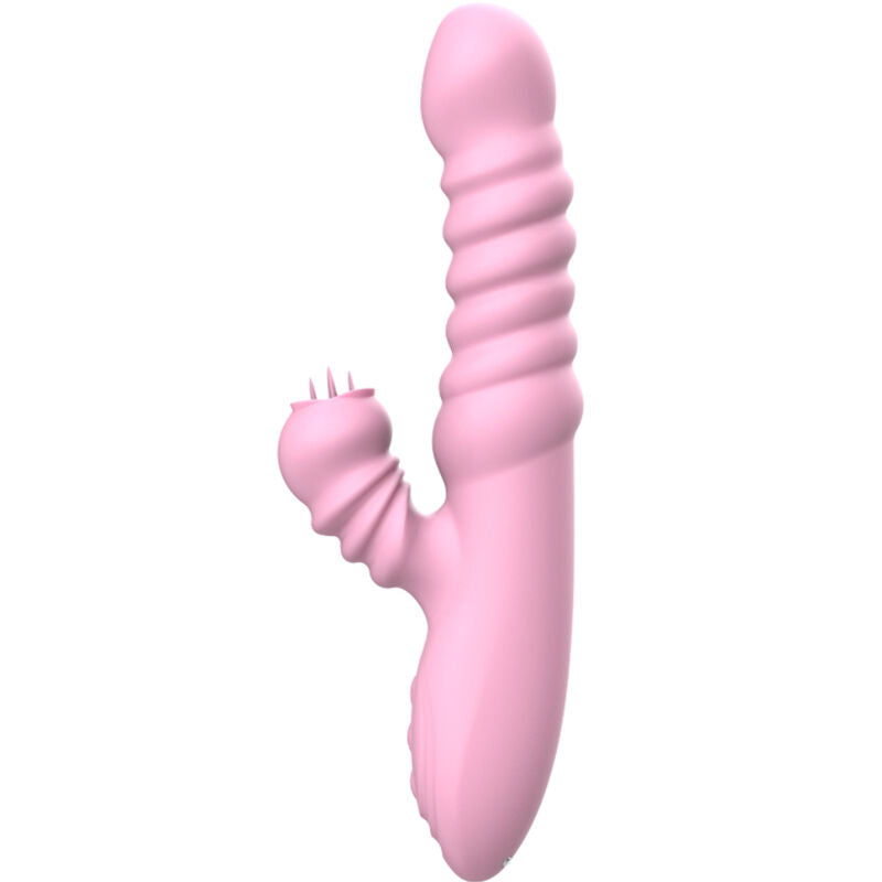 Multifunktionsvibrator mit stimulierender Zunge, rosa Wärmeeffekt