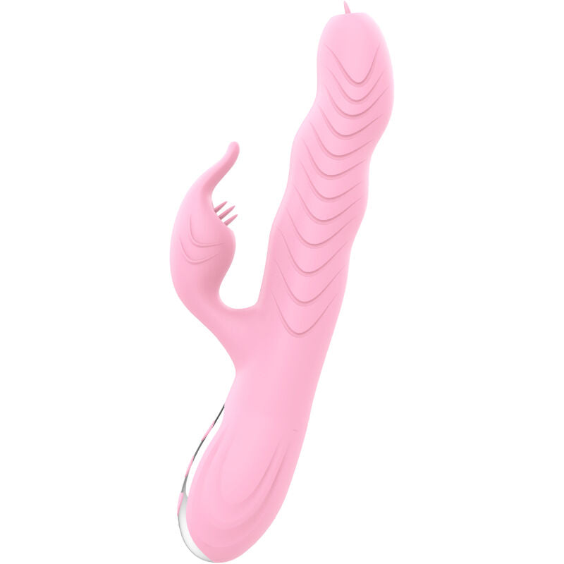Marcia Vibrator &amp; Doppelter Zungenstoß Wärmeeffekt Rosa