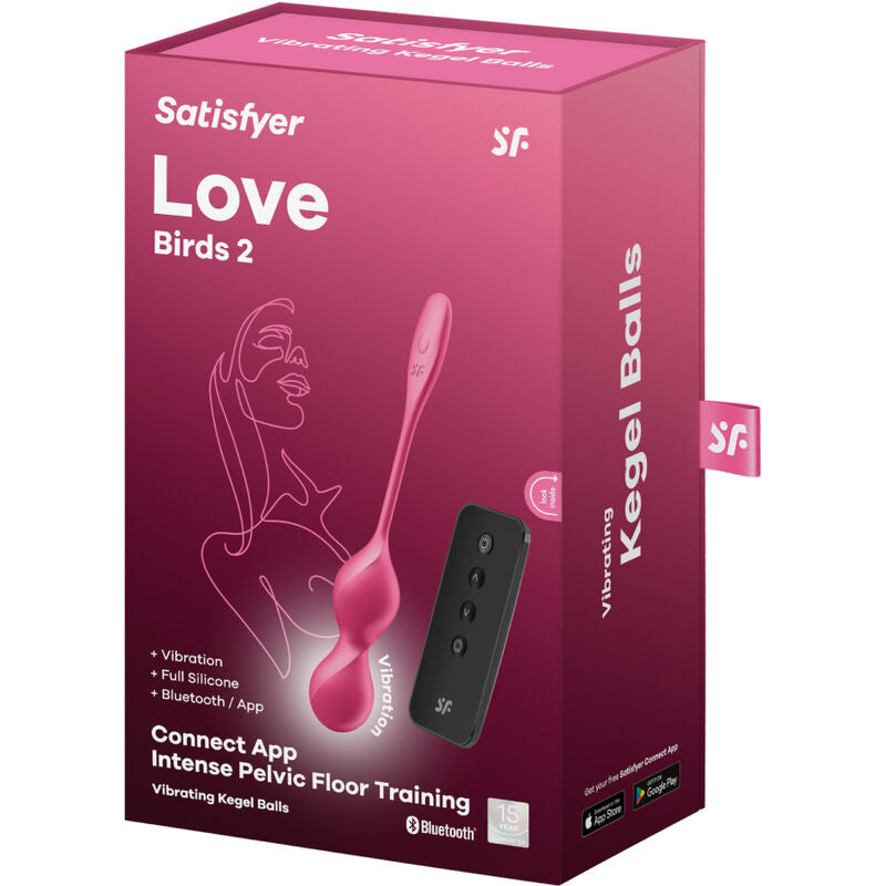 Love Birds 2 vibrierende Kegel-Kugeln + kostenlose App