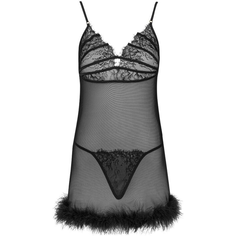 Zerunam-Set Babydoll + schwarzer Tanga