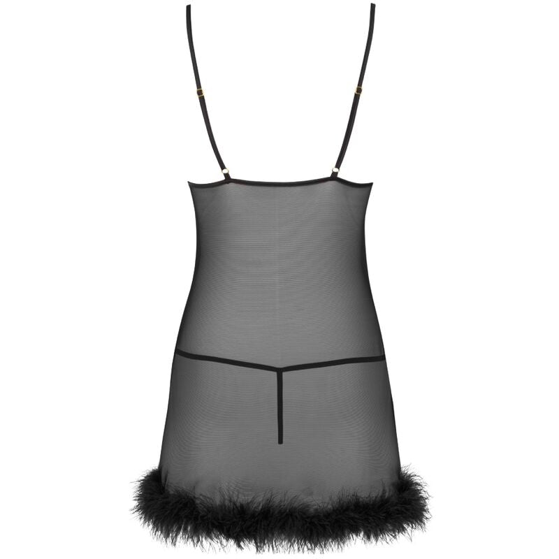 Zerunam-Set Babydoll + schwarzer Tanga