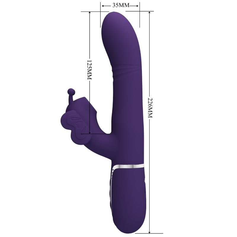 4-in-1-Multifunktionsvibrator „Purple Butterfly Rabbit“