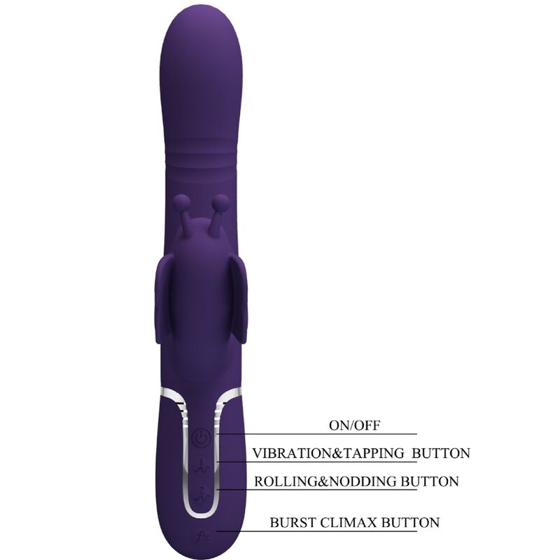 4-in-1-Multifunktionsvibrator „Purple Butterfly Rabbit“