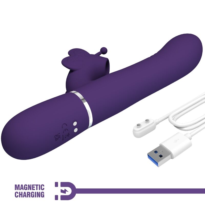 4-in-1-Multifunktionsvibrator „Purple Butterfly Rabbit“