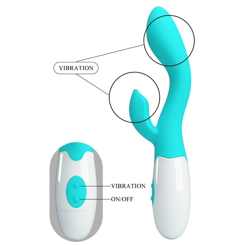Aquagrüner leuchtender G-Punkt-Vibrator