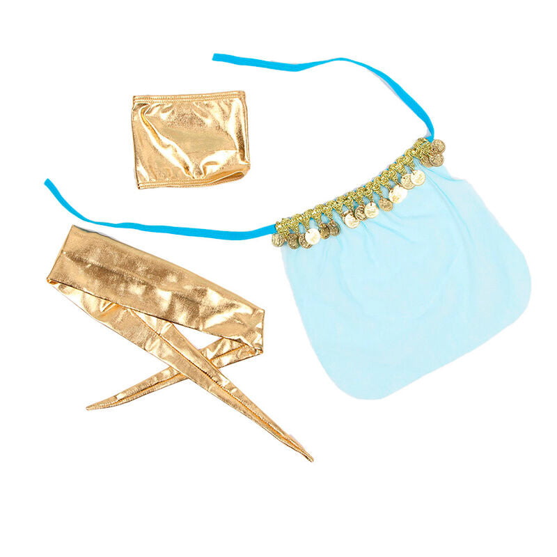 Lenceria-Set im indischen Stil, blau, S/M
